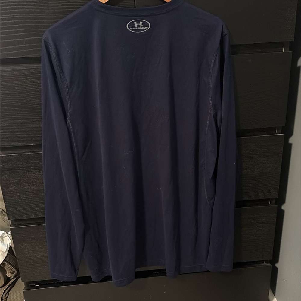 Under Armour Navy Long Sleeve "Play Like A Champion Today" Tee - Picture 4 of 4